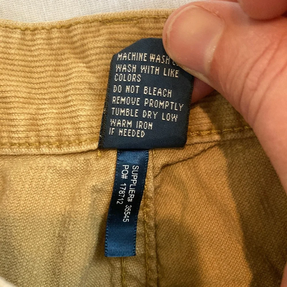 Polo Ralph Lauren Men 30x30 (Fit 29.5x29.5) Corduroy Pants Tan Straight Cotton